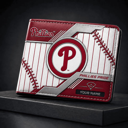 PHI x MLB Premium Men Wallet Luxury Personalized Gift For Fan Men