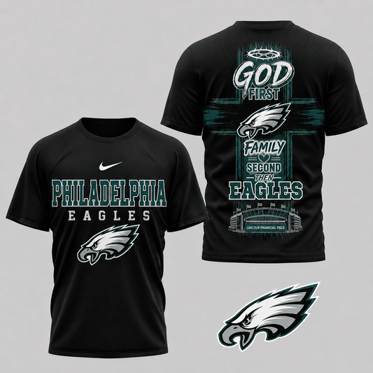 PHI x NFL Faith Family Team Pride 3D T-Shirt 0207
