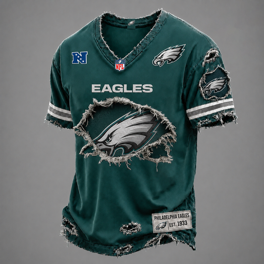 PHI x NFL LUXURY V-Neck T-Shirt V3 1906