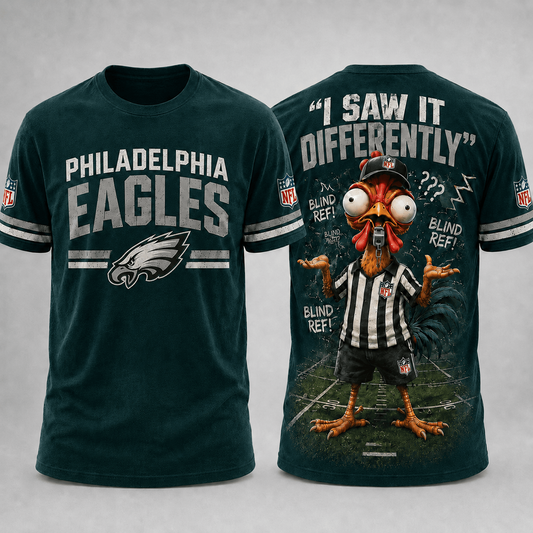 PHI x NFL Premium Funny Blind Referee Mocking 3D Shirt Football Game Day Enthusiasts