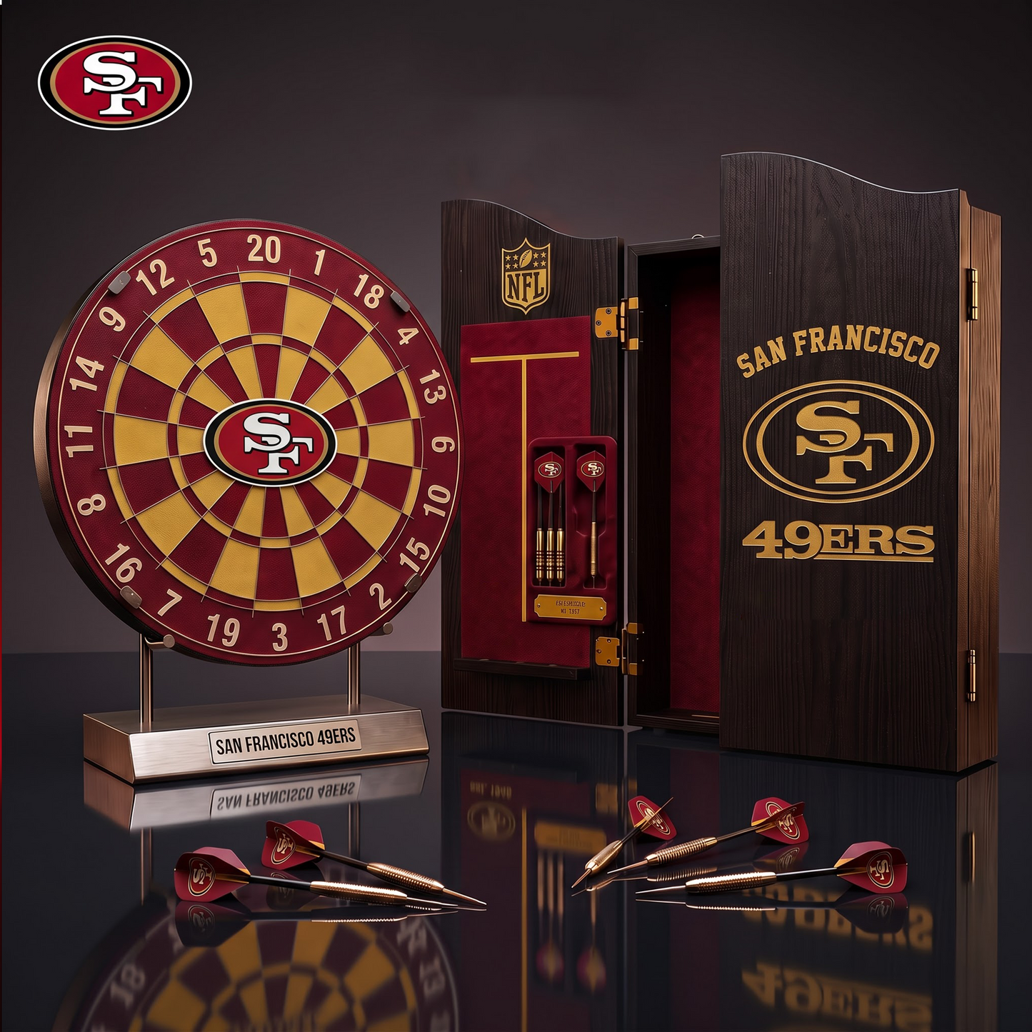 PREMIUM NFL X SF EXCLUSIVE   Dartboard GAME Set LIMITED EDITION