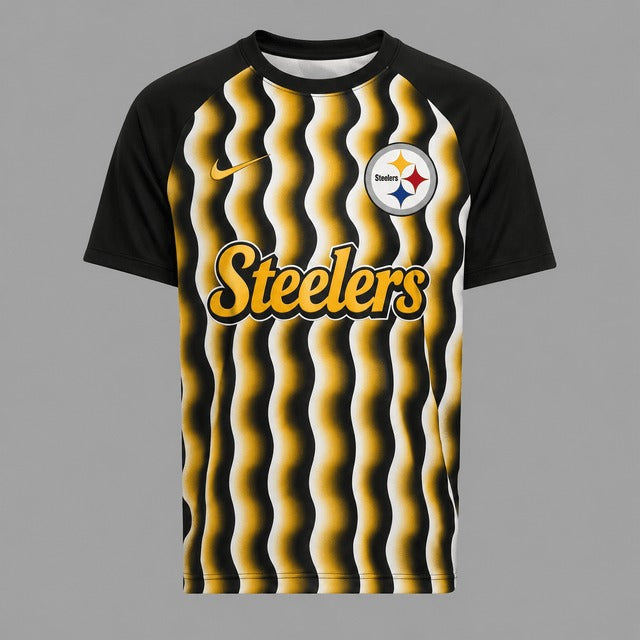 PS Premium NFL Retro Wavy Pattern Athletic T-Shirt