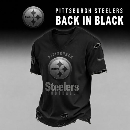 PS x NFL Back In Black V-neck Shirt 290626