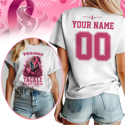 Personalized HT x NFL Premium Tackle Breast Cancer Shirt