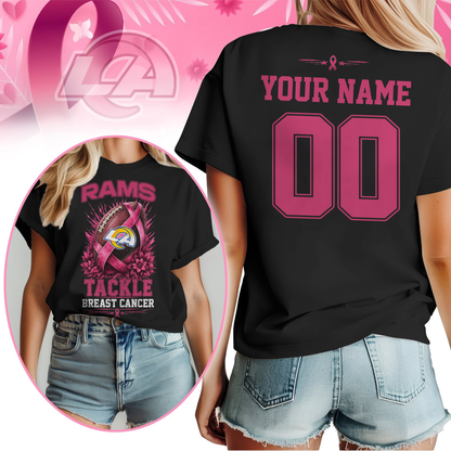 Personalized LAR x NFL Premium Tackle Breast Cancer Shirt