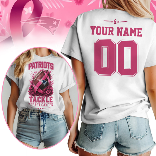 Personalized NEP x NFL Premium Tackle Breast Cancer Shirt