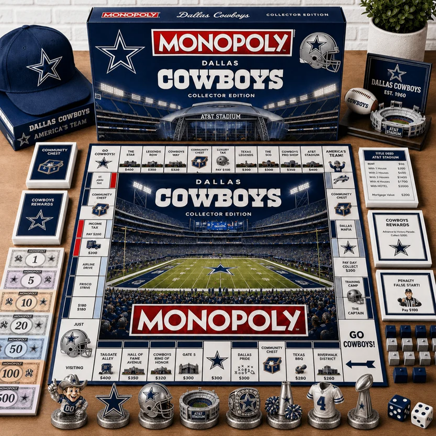 Premium NFL DAL Monopoly Collector’s Edition Board Game