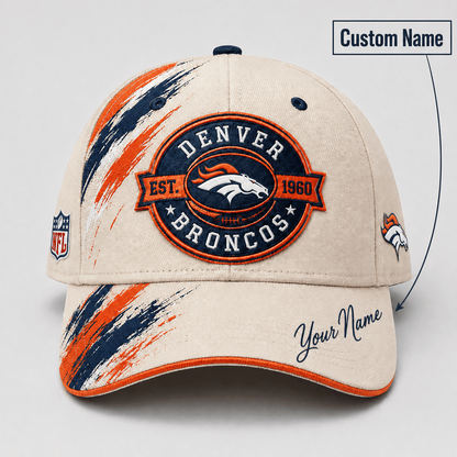 Premium NFL x DEN Custom Name Cap For Football Fans Loving Sporty Style 030726