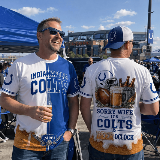 Premium NFL x IND Sorry Wife It's Match Day And Beer Time Funny Sports Fan 3D Shirt 290626