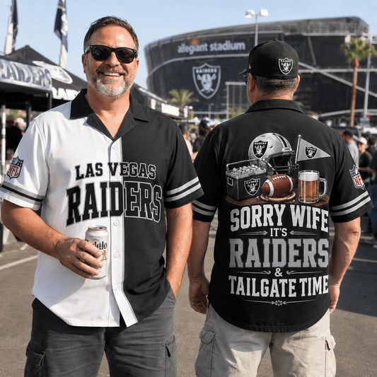 Premium NFL x LVR Funny Football Fan Hawaiian Shirt Sorry Wife It's Tailgate Time Button 300626