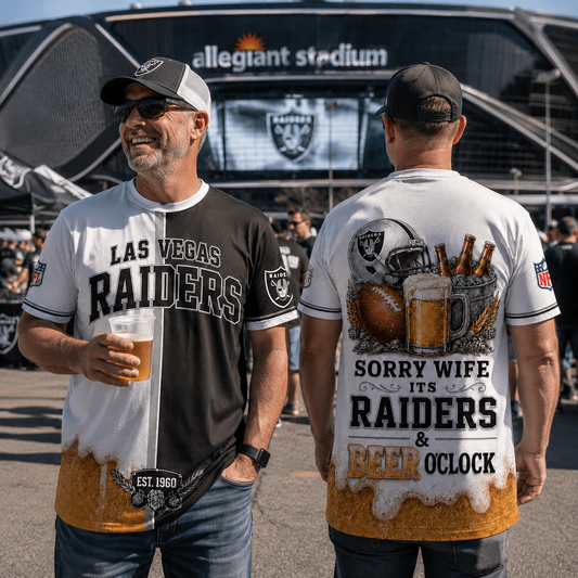Premium NFL x LVR Sorry Wife It's Match Day And Beer Time Funny Sports Fan 3D Shirt 290626