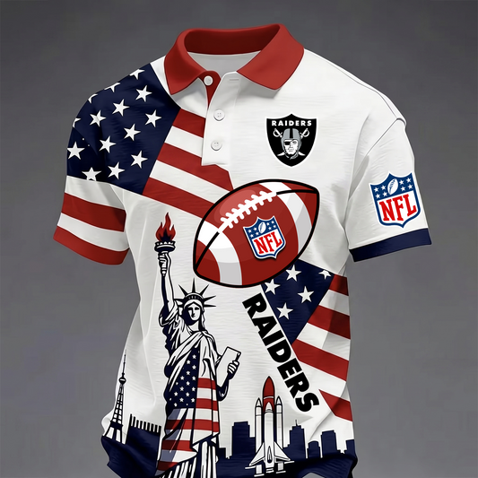 Premium NFL x LVR USA 250 Year Anniversary Polo Shirt 200626
