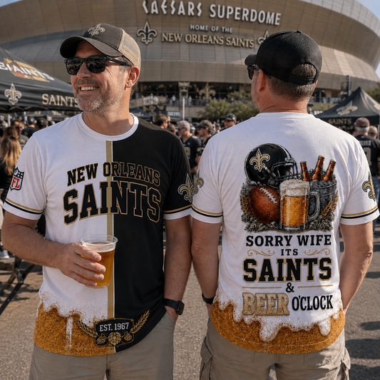 Premium NFL x NO Sorry Wife It's Match Day And Beer Time Funny Sports Fan 3D Shirt 290626