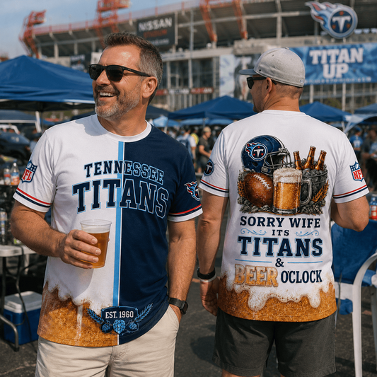 Premium NFL x TEN Sorry Wife It's Match Day And Beer Time Funny Sports Fan 3D Shirt 290626