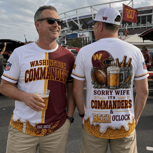 Premium NFL x WAS Sorry Wife It's Match Day And Beer Time Funny Sports Fan 3D Shirt 290626