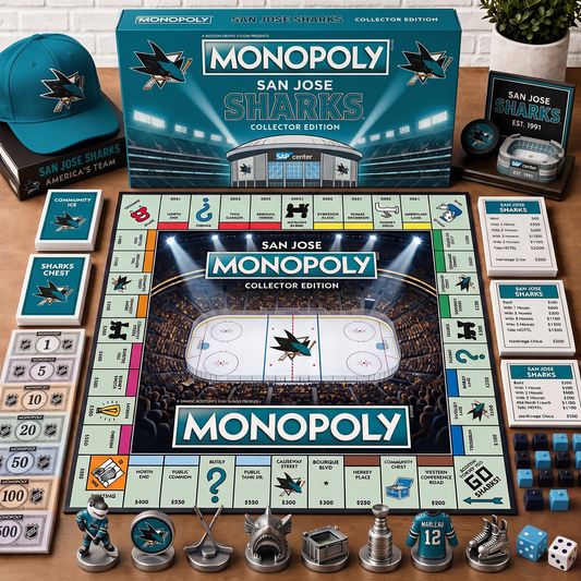 Premium NHL SJS Monopoly Collector Edition Board Game