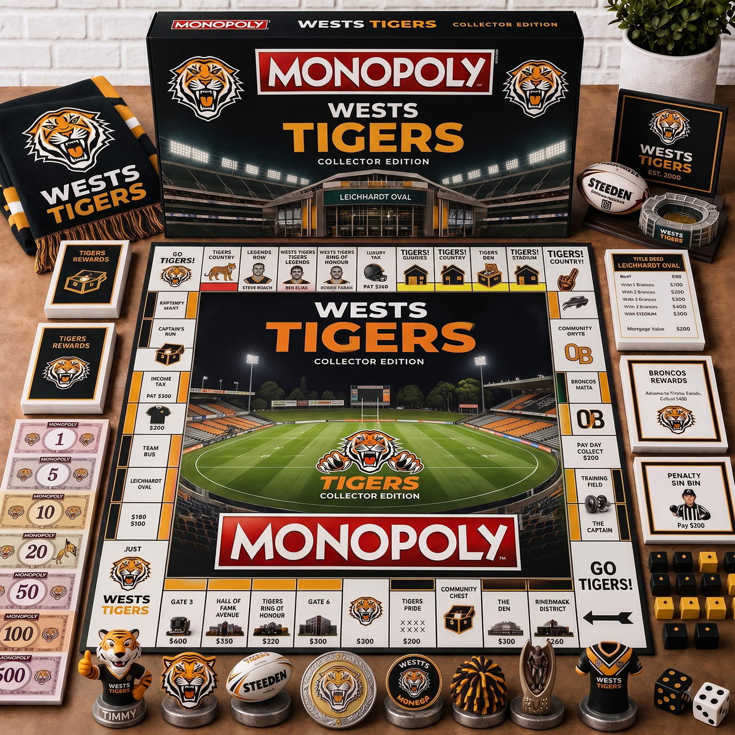 Premium NRL WT Monopoly Collector’s Edition Board Game