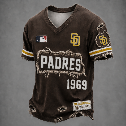 SD x MLB LUXURY V-Neck T-Shirt 0406 DatND DVT