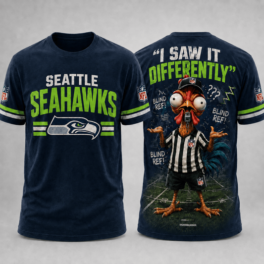 SEA x NFL Premium Funny Blind Referee Mocking 3D Shirt Football Game Day Enthusiasts