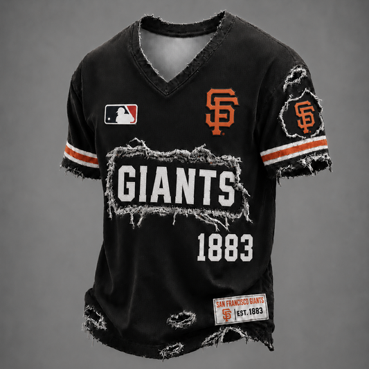 SF x MLB LUXURY V-Neck T-Shirt 0406 DatND DVT