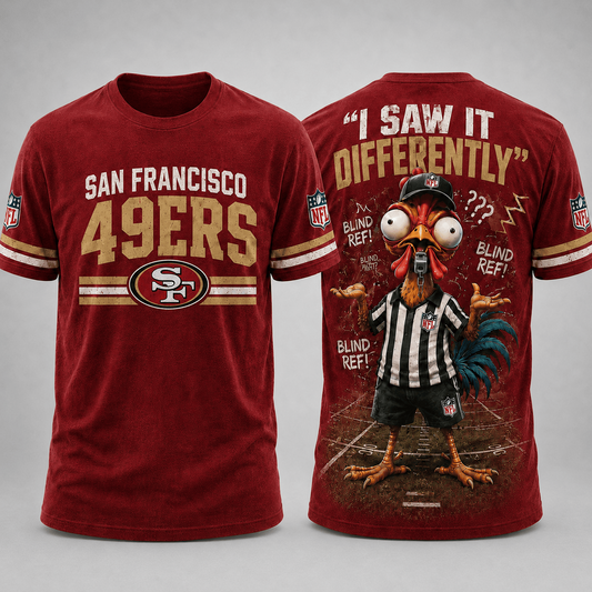 SF x NFL Premium Funny Blind Referee Mocking 3D Shirt Football Game Day Enthusiasts