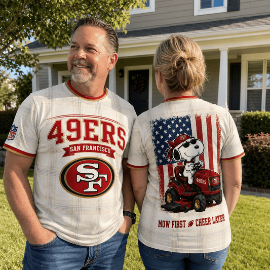 SF x NFL Premium Funny Football Snoopy 3D T-Shirt 0207