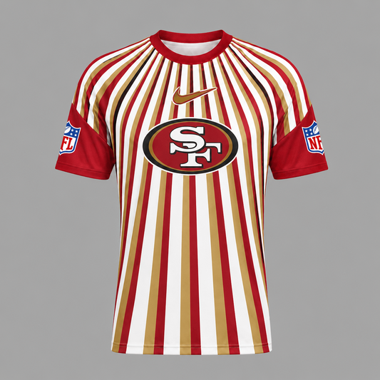 SF49 Premium NFL Men’s Athletic Vertical Stripe T-Shirt