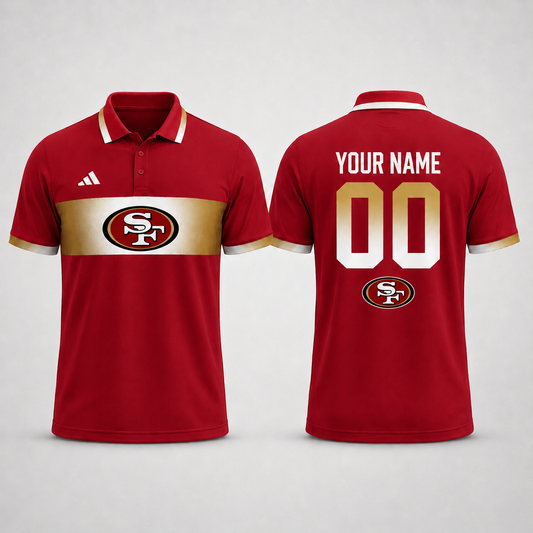SF49 Premium NFL Personalized Match Day Polo Shirt