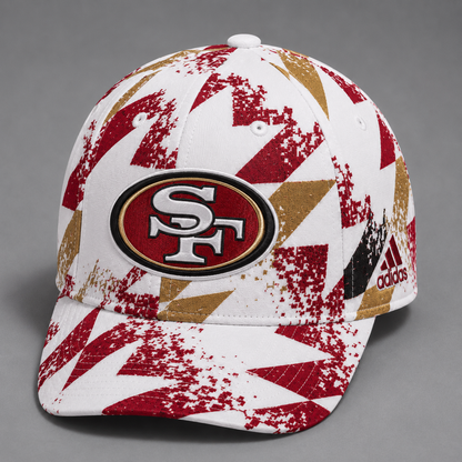 SF49 Premium NFL Sports Fan Geometric Pattern Baseball Cap