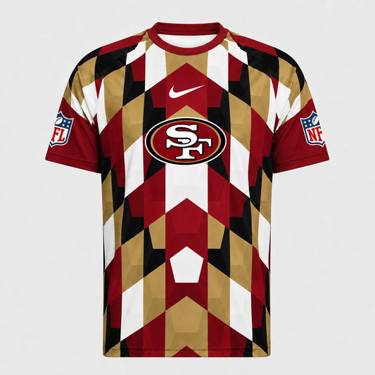 SF49 x Premium NFL Geometric Fan Performance T-Shirt