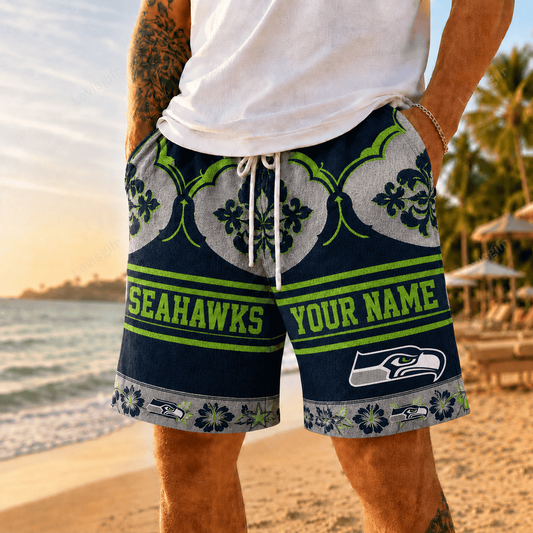 SS x NFL Premium Beach Short Personalized Gift For Fan