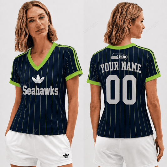 SS x NFL Premium Women V-neck Shirt Personalized Gift For Fan
