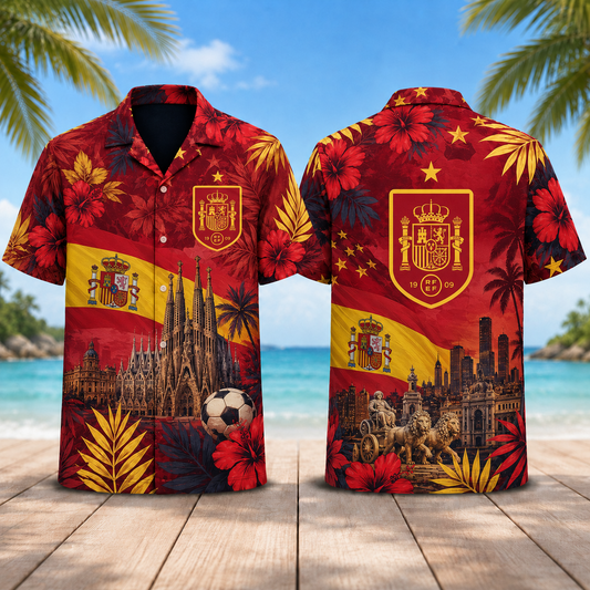 Spain National Football Team 2026 World Cup Champions Hawaiian Shirt