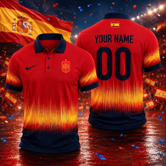 Spain National Football Team 2026 World Cup Champions Polo Shirt