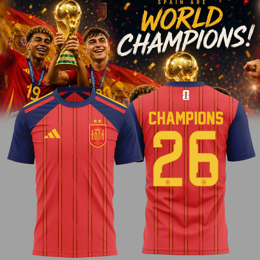 Spain National Football Team 2026 World Cup Champions Shirt