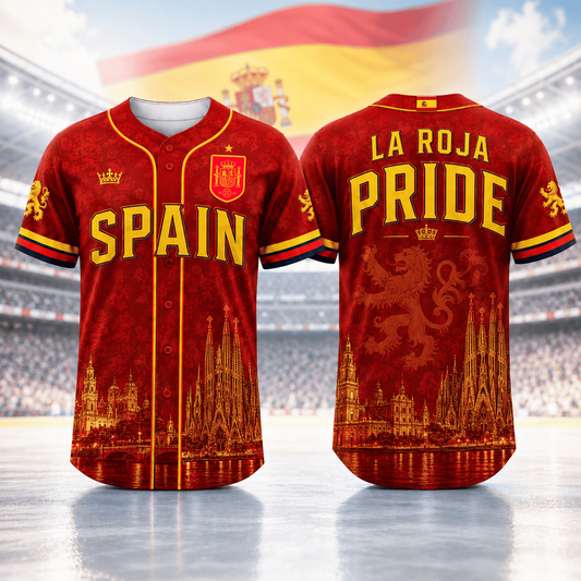 Spain National Football Team 2026 World Cup Champions V2 Baseball Jersey