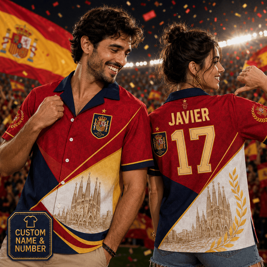 Spain National Football Team 2026 World Cup Champions V2 Hawaiian Shirt