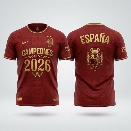 Spain National Football Team 2026 World Cup Champions V22 Shirt