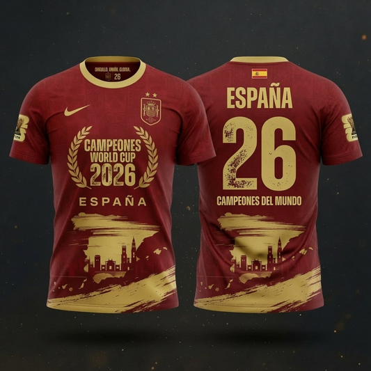 Spain National Football Team 2026 World Cup Champions V23 Shirt