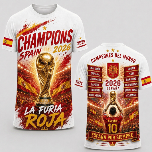Spain National Football Team 2026 World Cup Champions V25 Shirt