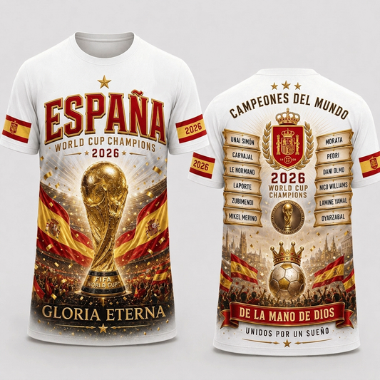 Spain National Football Team 2026 World Cup Champions V26 Shirt