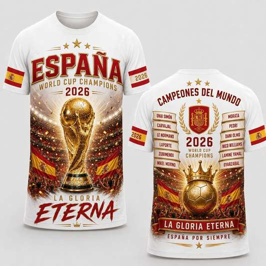 Spain National Football Team 2026 World Cup Champions V28 Shirt