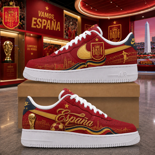 Spain National Football Team 2026 World Cup Champions V3 AF1 Sneakers