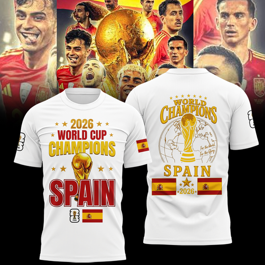 Spain National Football Team 2026 World Cup Champions V4 Shirt