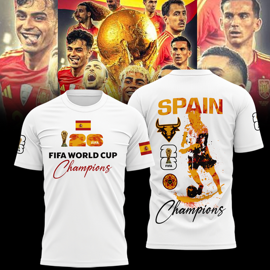 Spain National Football Team 2026 World Cup Champions V5 Shirt