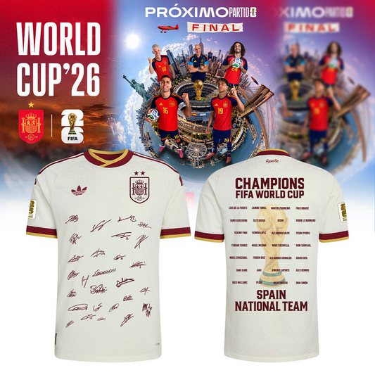 Spain National Football Team 2026 World Cup Champions V8 Shirt