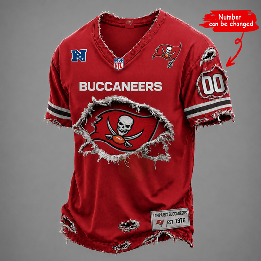 TB x NFL LUXURY V-Neck T-Shirt V2 1506