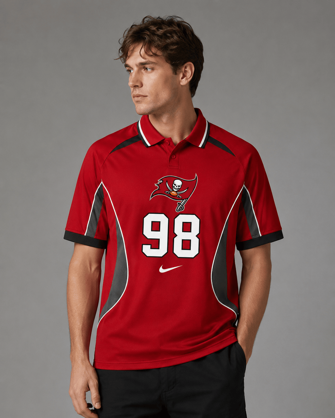 TBB Premium NFL Custom Number Sports Style Polo Shirt
