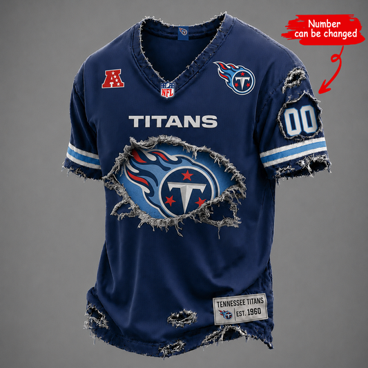 TEN x NFL LUXURY V-Neck T-Shirt V2 1506