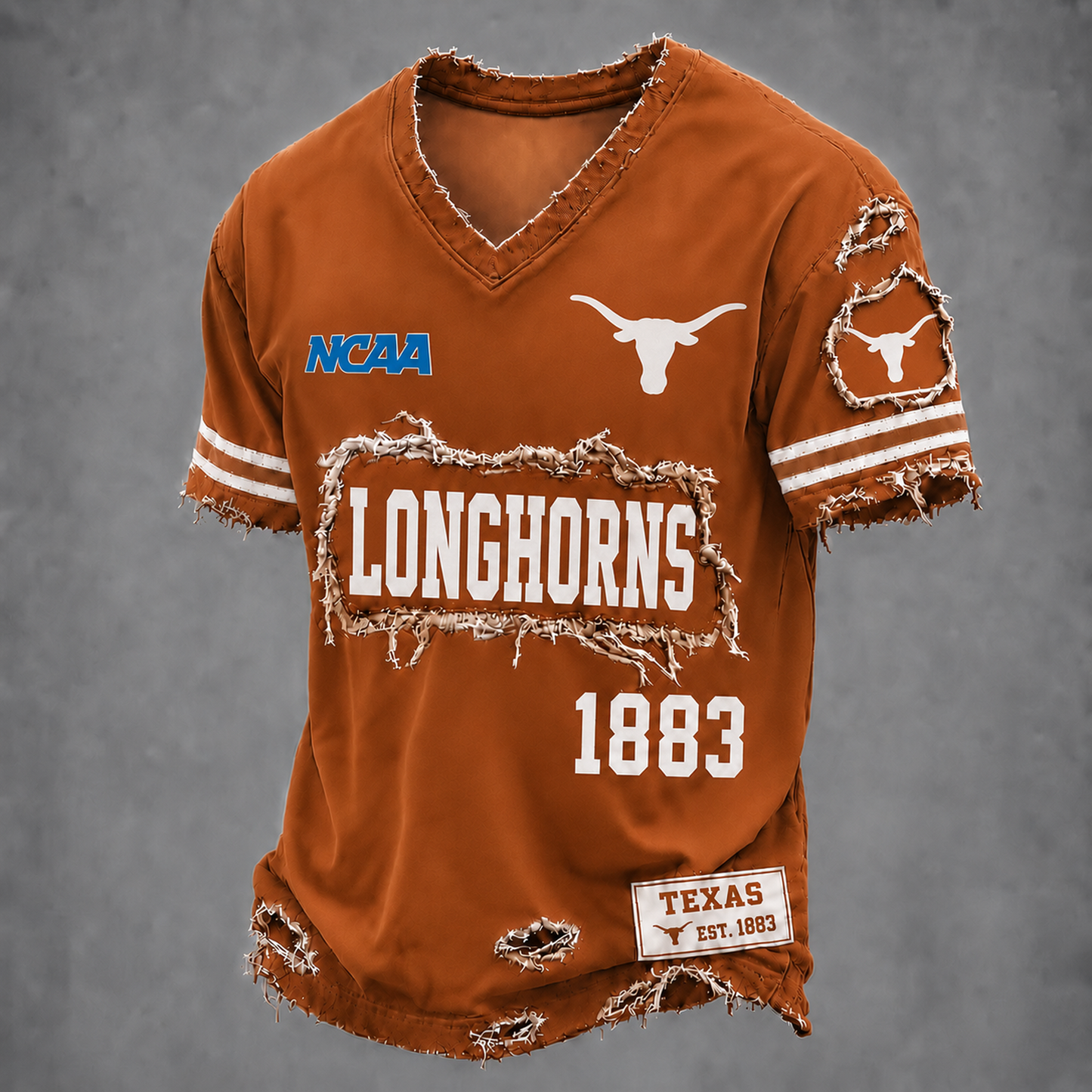 TEX x NCAA LUXURY V-Neck T-Shirt 0506 DatND DVT